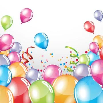Festive Balloons background Stock Illustration