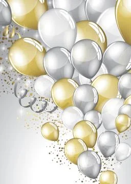 Festive Balloons card Stock Illustration