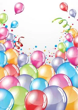 Festive Balloons card Stock Illustration