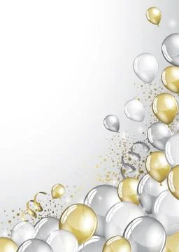 Festive Balloons card Stock Illustration