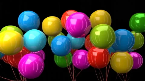 Festive balloons. Stock Footage 165442046