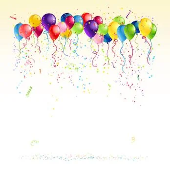 Festive  balloons Stock Illustration