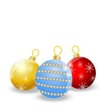 Festive balls on a white background Stock Illustration