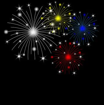 Festive banger on a black background Stock Illustration