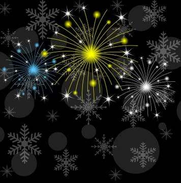 Festive banger on a black background Stock Illustration