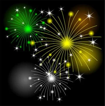 Festive banger on a black background Stock Illustration