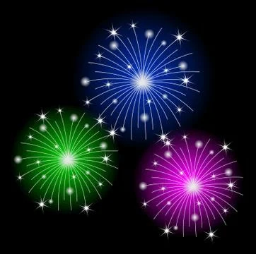 Festive banger on a black background Stock Illustration