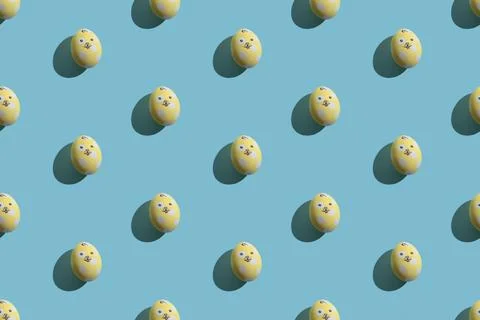 Festive banner seamless pattern cute bunny egg Stock Photos