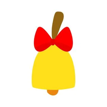 Festive bell bow first bell september 1st Stock Illustration