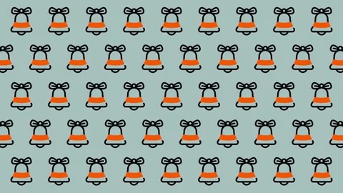 Festive Bell Pattern - A Cheerful Holiday Background. Stock Footage 325375350