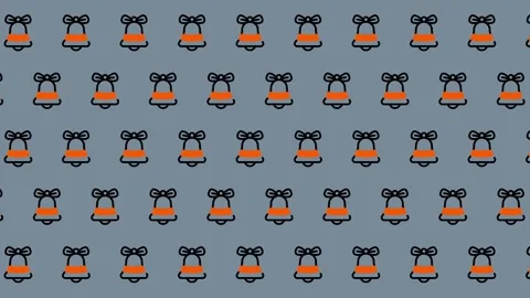 Festive Bell Pattern - Holiday Background for Creative Projects. Stock Footage 325375409