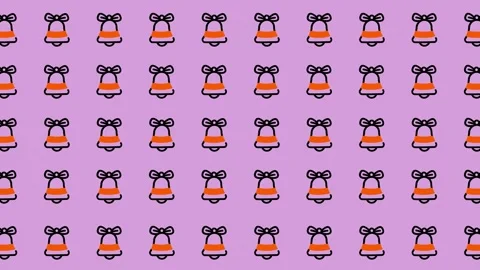 Festive Bells Pattern - A Cheerful Holiday Background. Video stock 325375398