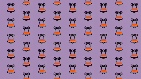 Festive Bells Pattern - A Cheerful Holiday Background. Video stock 325375413
