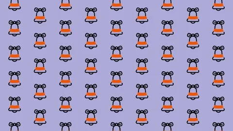 Festive Bells Pattern - A Cheerful Holiday Background Design. Video stock 325375493