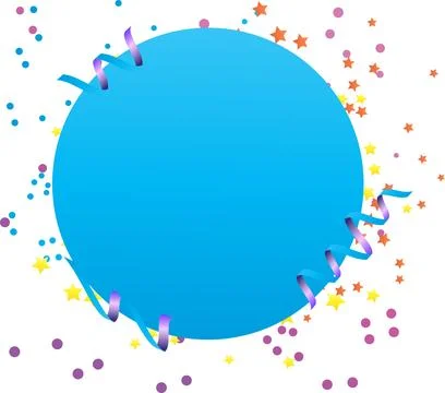 Festive birthday frame vector illustration on white Stock Illustration