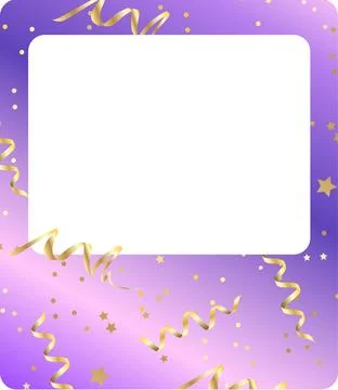 Festive birthday frame vector illustration on white Stock Illustration