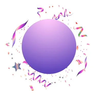 Festive birthday frame vector illustration on white Stock Illustration
