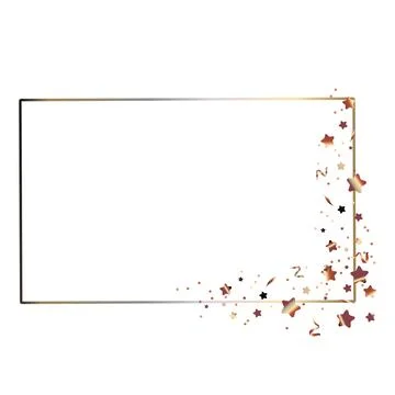 Festive birthday frame vector illustration on white Stock Illustration