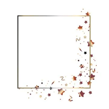 Festive birthday frame vector illustration on white Stock Illustration