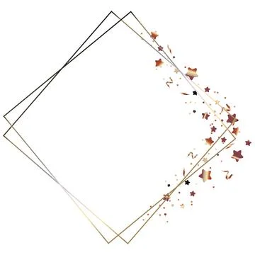 Festive birthday frame vector illustration on white Stock Illustration