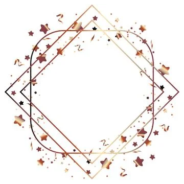 Festive birthday frame vector illustration on white Stock Illustration