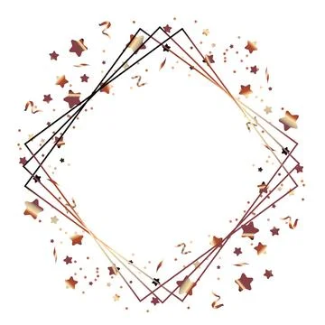 Festive birthday frame vector illustration on white Stock Illustration