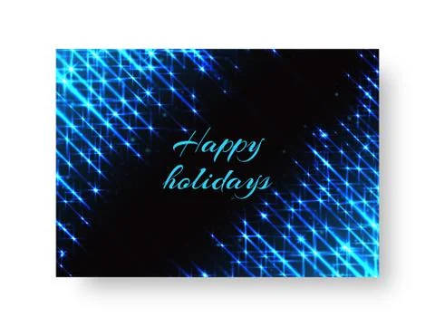 Festive blank with neon light Stock Illustration