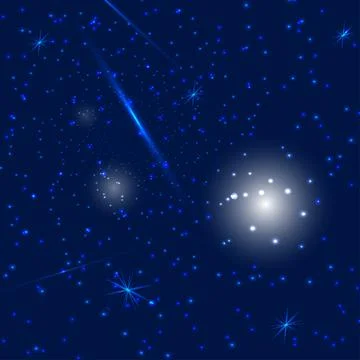 Festive blue background with glowing elements. 写真素材