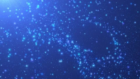 Festive blue motion background. Bokeh lights. Floating glitters. Stock Footage 115737072