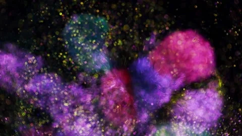 Festive bokeh glitters background video. Abstract blurred backdrop with circles Stock-Footage 147312093