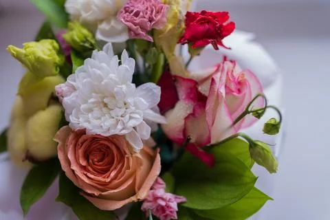 Festive bouquet. Multi-colored bouquet. Stock Photos