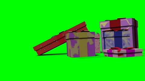 Festive box closeup Stock Footage 48777692