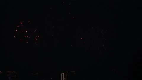 Festive bright fireworks Video stock 158713773