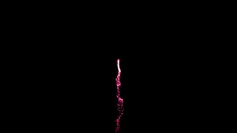Festive bright single red firework on a black 4k background Stock Footage 124970377