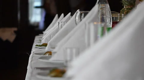 Festive buffet table Stock Footage 66275693