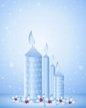 Festive candles Stock Photos