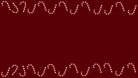 Festive Candy Cane Border for Holiday Designs Stock Illustration