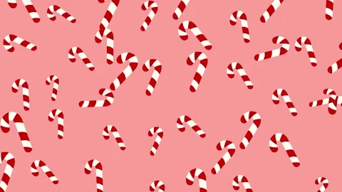 Festive Candy Cane Delight - A Sweet Christmas Pattern. Stock Footage 321851244