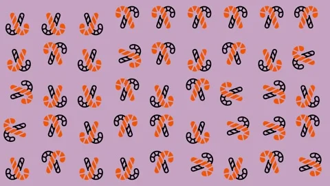 Festive Candy Cane Pattern - A Sweet Holiday Background. Stock Footage 325375676