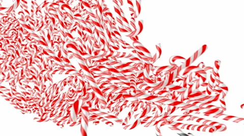Festive Candy cane slow motion flow Stock Footage
