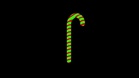 Festive Candy Cane Stripe Pattern with Red and Green Colors on Black Backgrou Stock Footage 341921392
