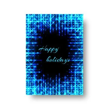 Festive catalog with neon light Stock Illustration
