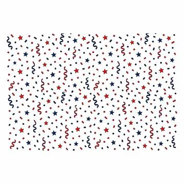 Festive Celebration Background Pattern Featuring Red and Blue Confetti and .. 스톡 일러스트
