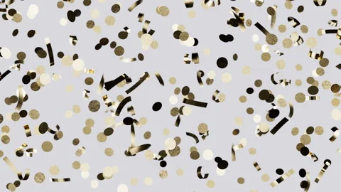 Festive celebration background with shiny gold paper particles and foil str.. 스톡 동영상 340971330