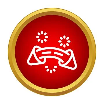 Festive celebration banner with exploding fireworks icon Stock Illustration
