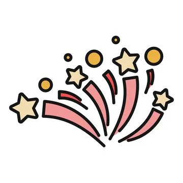 Festive celebration fireworks exploding with stars and sparks Stock Illustration