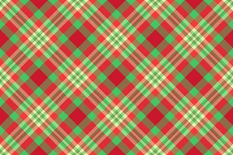 Festive checkered pattern in red and green. Ideal for holiday designs, textil Stock Illustration