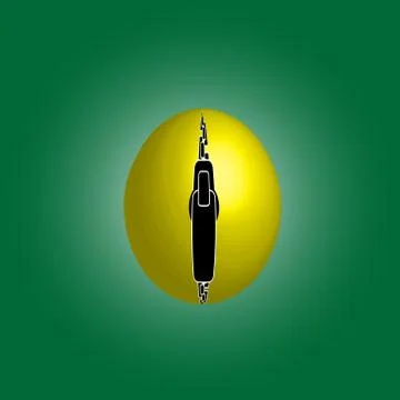 Festive chicken Easter egg with a zipper. イラスト素材