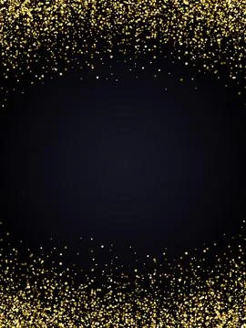 Festive Christmas and New Year background with gold glitter or confetti of stars Stock Illustration