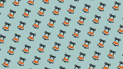 Festive Christmas Bells Pattern Background for Holiday Celebrations. Stock Footage 325375849